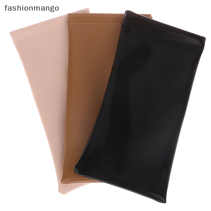 [fashionmango] 1 PC Soft PU แว่นตากระเป๋าแว่นตากันแดดกล่องแบบพกพากันน้ําแว่นตาฝาครอบป้องกันแว่นตากระเป๋าเก็บสต็อกใหม่