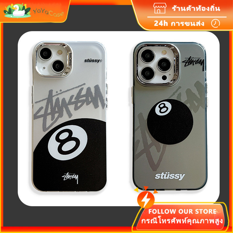 🦢Yaya สำหรับ SAMSUNG Galaxy A21 A23 A25 A30 A31 A32 A33 A34 A50 A51 A52 A53 A54 S Black Eight สไตล์ 