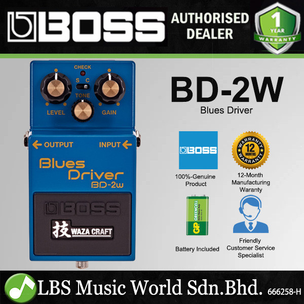Boss BD-2W Blues Driver Guitar Effect Pedal Foot Switch Processor (BD2W BD 2W)