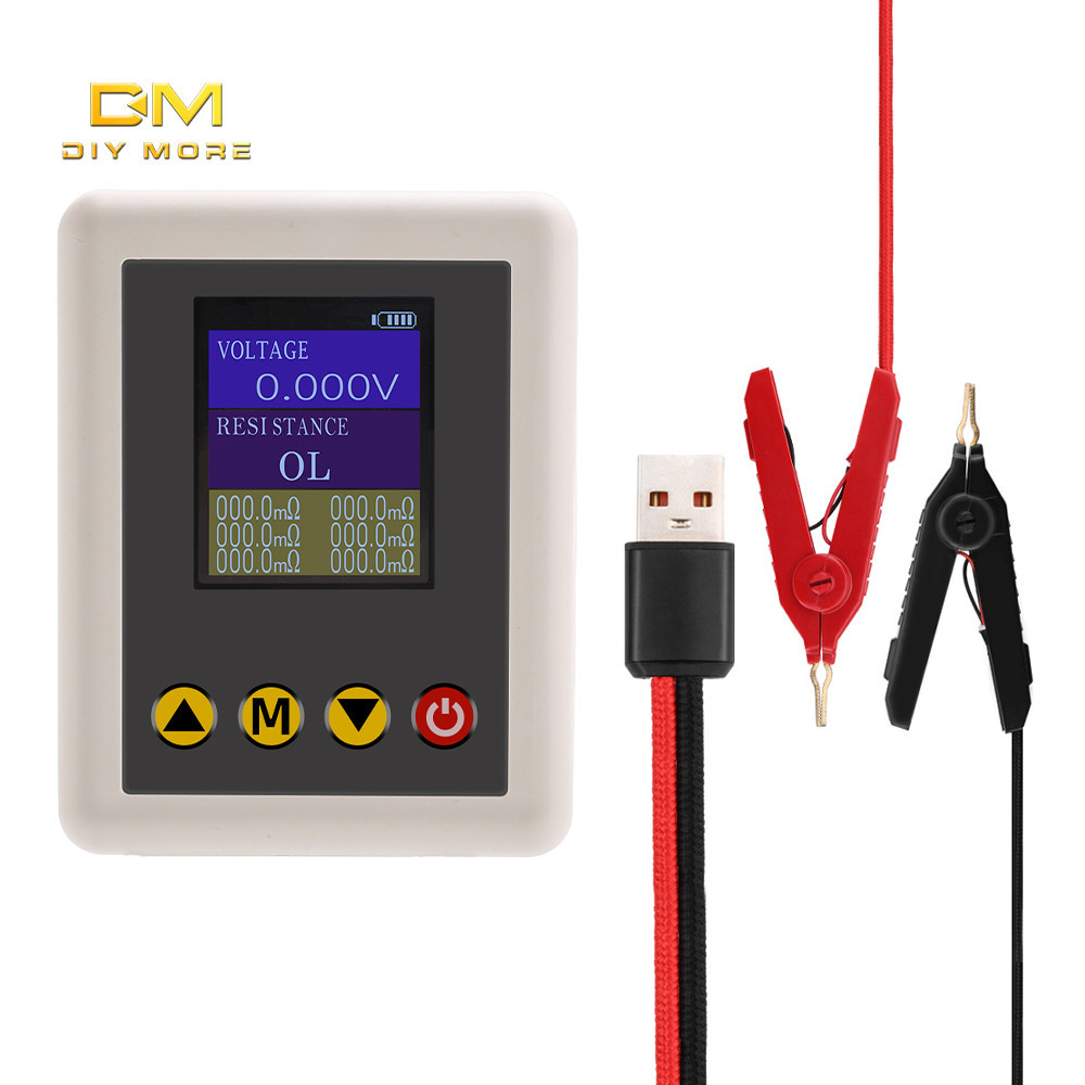 Diymore TS4520 1.77 นิ้วจอแสดงผล TFT AC สี่สายแรงดันไฟฟ้าภายในทดสอบความต้านทาน A-Type USB ถึง Kelvin