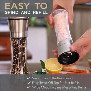 Stainless Steel Pepper Grinder Salt and Pepper Shaker Salt Grinder Salt and Pepper Shaker Pepper Mill Muller Spice Sauce Grinder