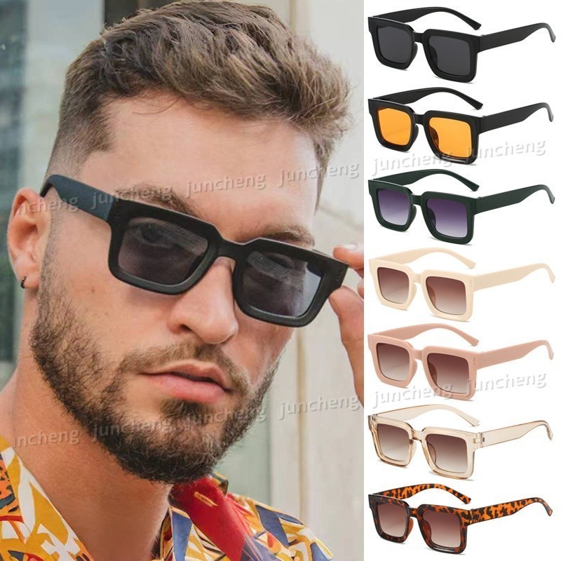 แฟชั่น Retro Square Unisex แว่นตากันแดดคลาสสิกสําหรับผู้ชายและผู้หญิงหลายสี Hip Hop Casual กลางแจ้งขับรถ UV Protection แว่นตา Shades