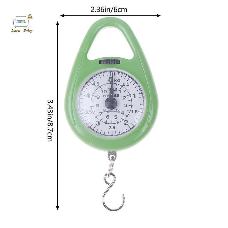 Openw Mini Pointers Digital Hanging Hook Spring Scale กระเป๋าเดินทางแบบพกพาเครื่องชั่งน้ําหนักขนาดตกปลา 5 กก.ความจุอาหารขนาดดี