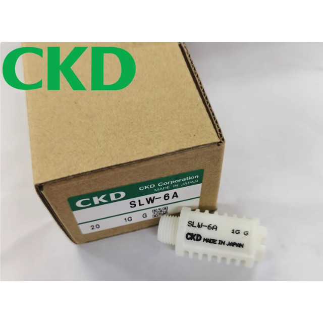 CKD Muffler SLW-6A, SLW-8A, SLW-10A, SLW-15A, SLW-8L, SLW-10L เส้นผ่านศูนย์กลางเล็กไหลขนาดใหญ่