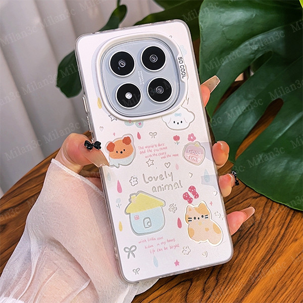 Redmi Note 15 Case Redmi Note 15 14 Pro 5G Case Redmi Note 15 14 Pro Plus Case Cat Houseเคสโทรศัพท์กันกระแทกเคสแข็งการ์ตูนCat Pawป้องกันกรณี