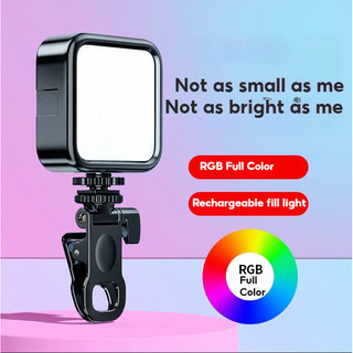 RGB Selfie Light Mini LED Fill Light for Photography Portable Camera Light 360° Full Color Lighting Usb Rechargeable Video Lights with CRI 95+ 2500-6000K Dimmable Panel Lamp