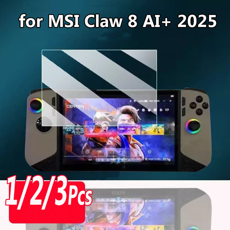 1/2/3PCS กระจกนิรภัยป้องกันสําหรับ MSI Claw8 Anti-scratch หน้าจอป้องกันฟิล์มสําหรับ Claw 8 AI + 2025