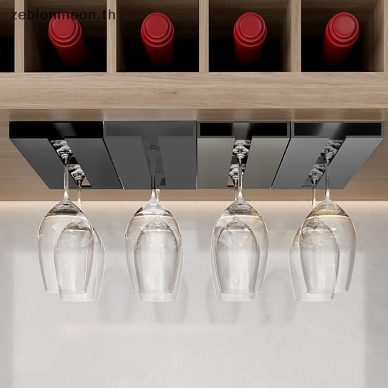 [HM] ตู้ครัวไม่มีที่วางเจาะชั้นวางแก้วไวน์ Multi-Function Classification Stemware ถ้วย Organizer แขวนผู้ถือชั้นวาง {th}