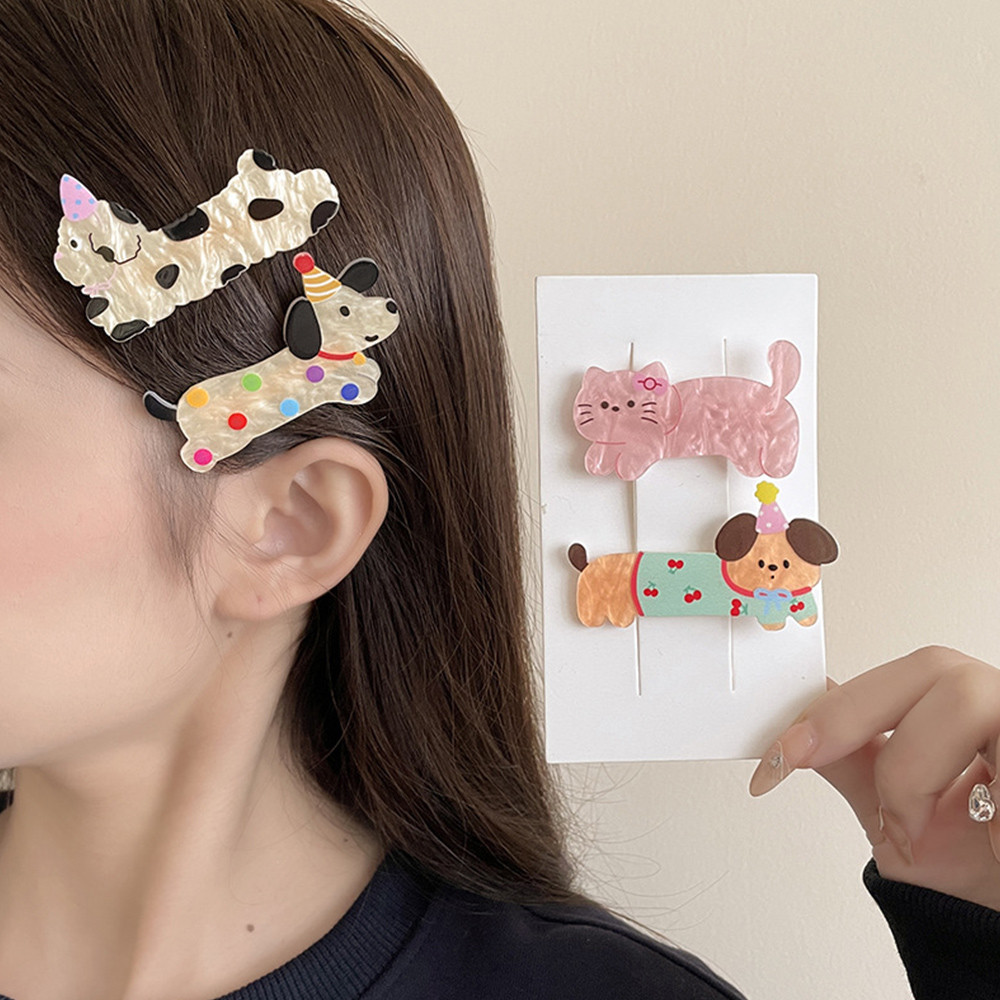 สัตว์ Bangs Duckbill คลิปอะคริลิคการ์ตูนน่ารัก Barrettes หวาน Creative Headwear