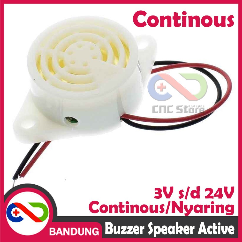 SFM-27 BUZZER SPEAKER ACTIVE PIEZO CONTINUOUS 3V-24V 3-24V