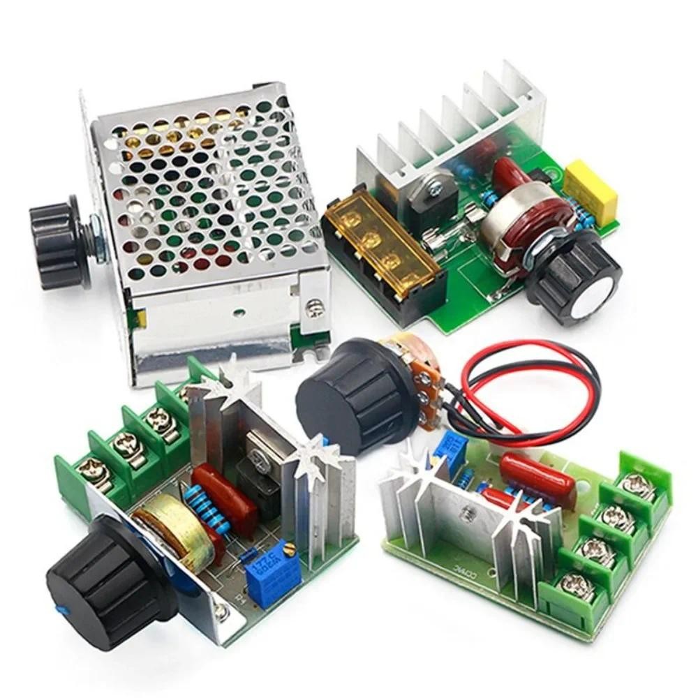 2000w 4000W AC 110V-220V SCR ปรับมอเตอร์ควบคุมความเร็วควบคุม Dimming Dimmers ตัวควบคุมแรงดันไฟฟ้า Thermostat High-power