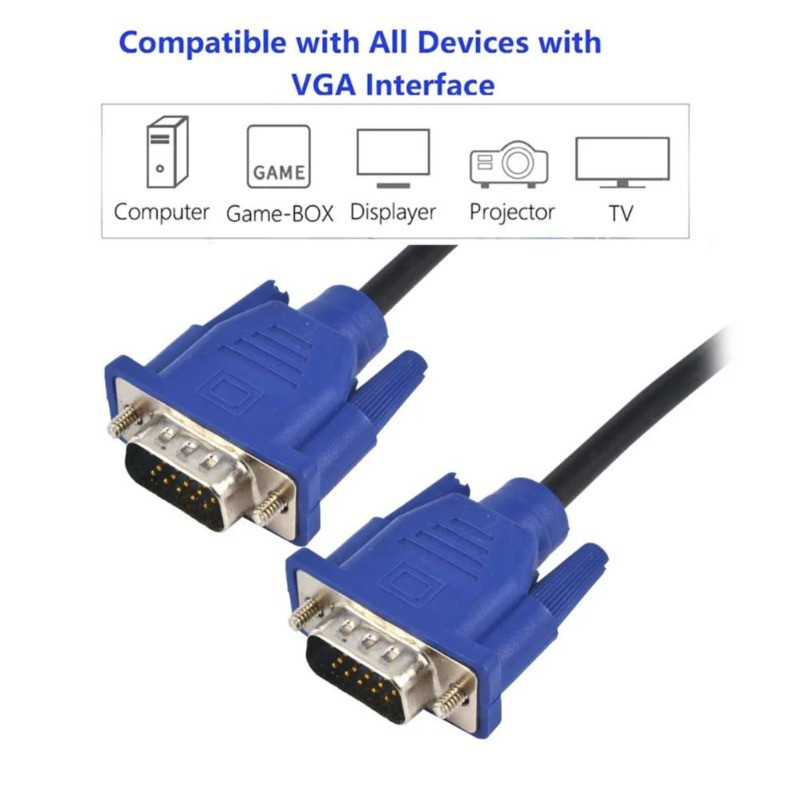 สาย VGA สายต่อจอVGA 3+5 15pin VGA Cable MaleTo Male ยาว1.5/3 เมตร สายต่อจอ สายต่อจอคอม  สายต่อภาพ ยาว
