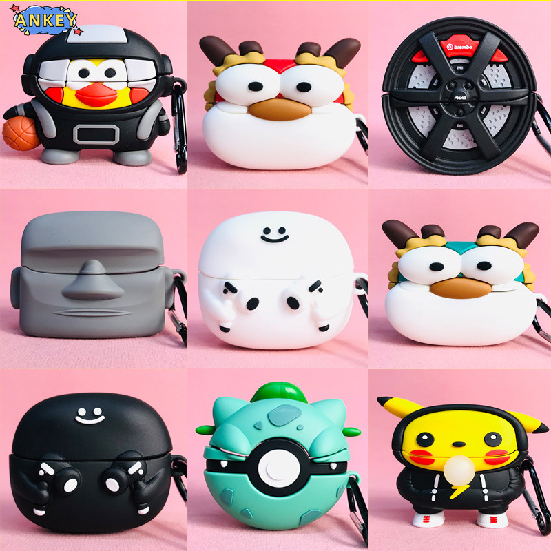 For  Honor Choice Earbuds X7e Earphone Silicone Case Earbuds White Baymax Waterproof Shockproof Soft