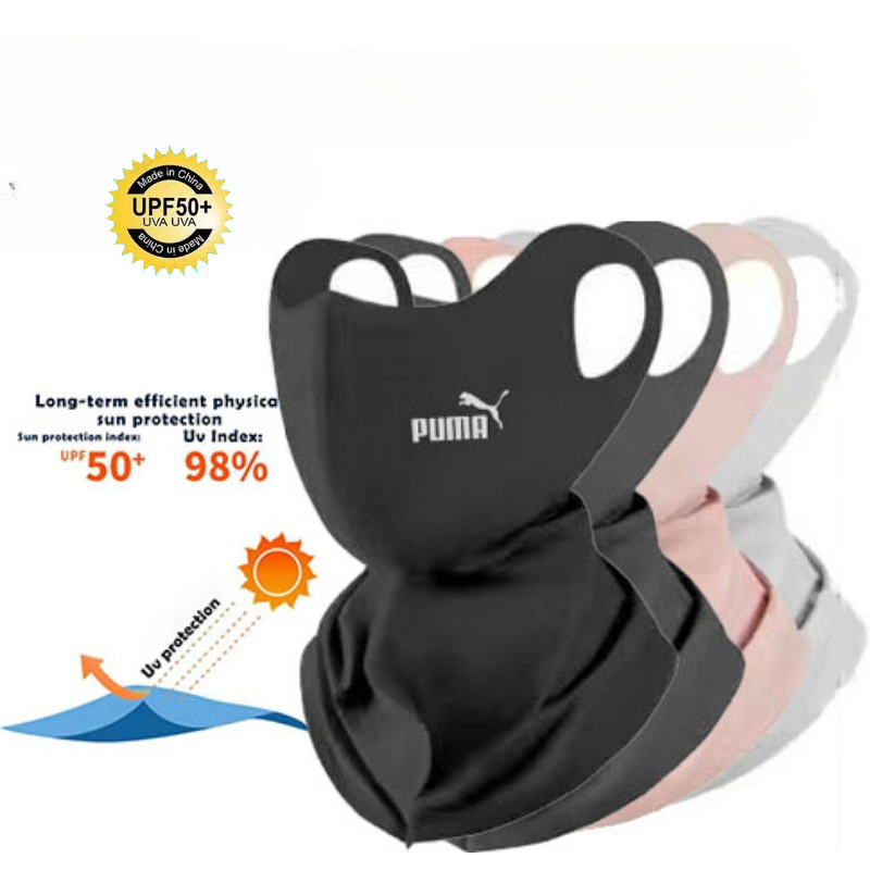 Upf50+ หน้ากากคอผู้หญิงขยายคอสนับสนุนระบายอากาศขี่ UPF 50+ หน้ากากป้องกันแสงแดดผ้าไหมน้ําแข็ง Cool U
