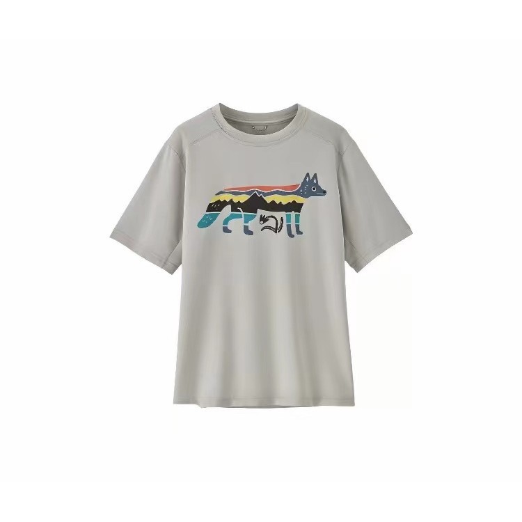 Patagonia Silkweight Patagonia เสื้อยืดแขนสั้นผ้าฝ้ายแท้ 62380