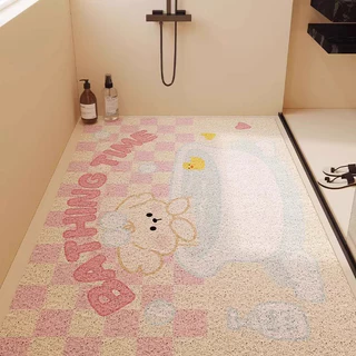 พรม พรมปูพื้น แผ่นรองกันลื่นในห้องน้ำ 60x90cm PVC กันลื่น ดูดซับน้ําได้ดี 3D ลายการ์ตูน