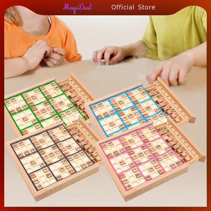 Magideal ไม้ Sudoku Board Teaser ของเล่นคณิตศาสตร์สําหรับเด็กของขวัญคริสต์มาส