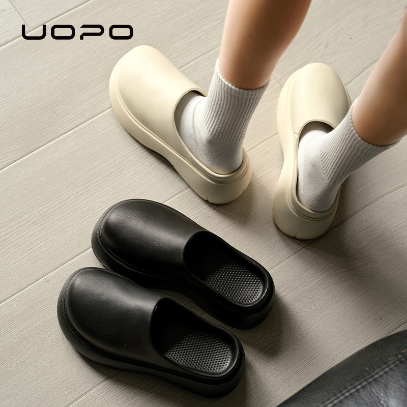Ayuer 6.5 ซม.หนา soled Elevating Muller รองเท้าสําหรับผู้หญิงกลางแจ้งลื่นและไม่ลื่นเท้าเหม็น Anti-collision Chef รองเท้า