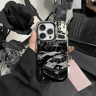 รถสปอร์ตย้อนยุค AE86 เคสไอโฟนหรูหราไฮโซ For iphone 11 12 13 14 15 16 Pro MAX 14P 15P XR XSMAX 7Plus เคสโทรศัพท์กันกระแทก