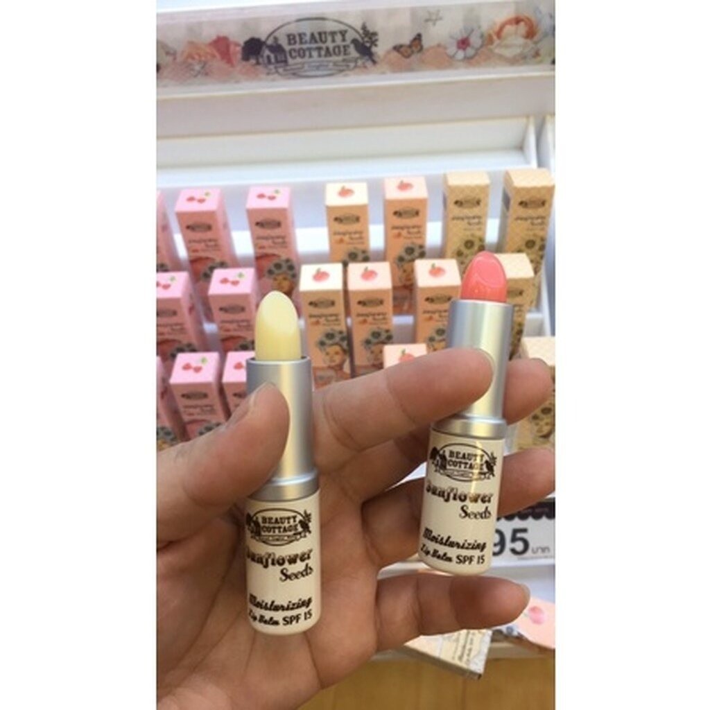 BEAUTY COTTAGE SUNFLOWER SEEDS MOISTURIZING LIP BALM SPF15 ซันฟลาวเวอร์ซี๊ด มอยส์เจอร์ไรซิ่งลิปบาร์ม เอสพีเอฟ15 (3เฉดสี)