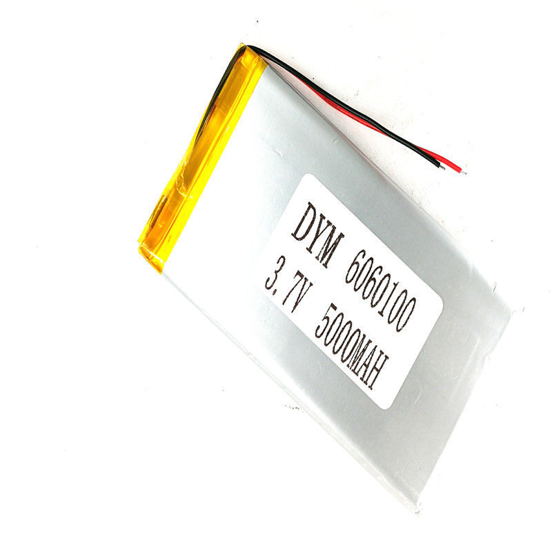 แบตเตอรี่โพลีเมอร์ 3.7V DIY แบบมีแกนใน 5000mAh-6060100แบตเตอรีพกพาแบบชาร์จได้ อุปกรณ์เสริมประเภทสากล