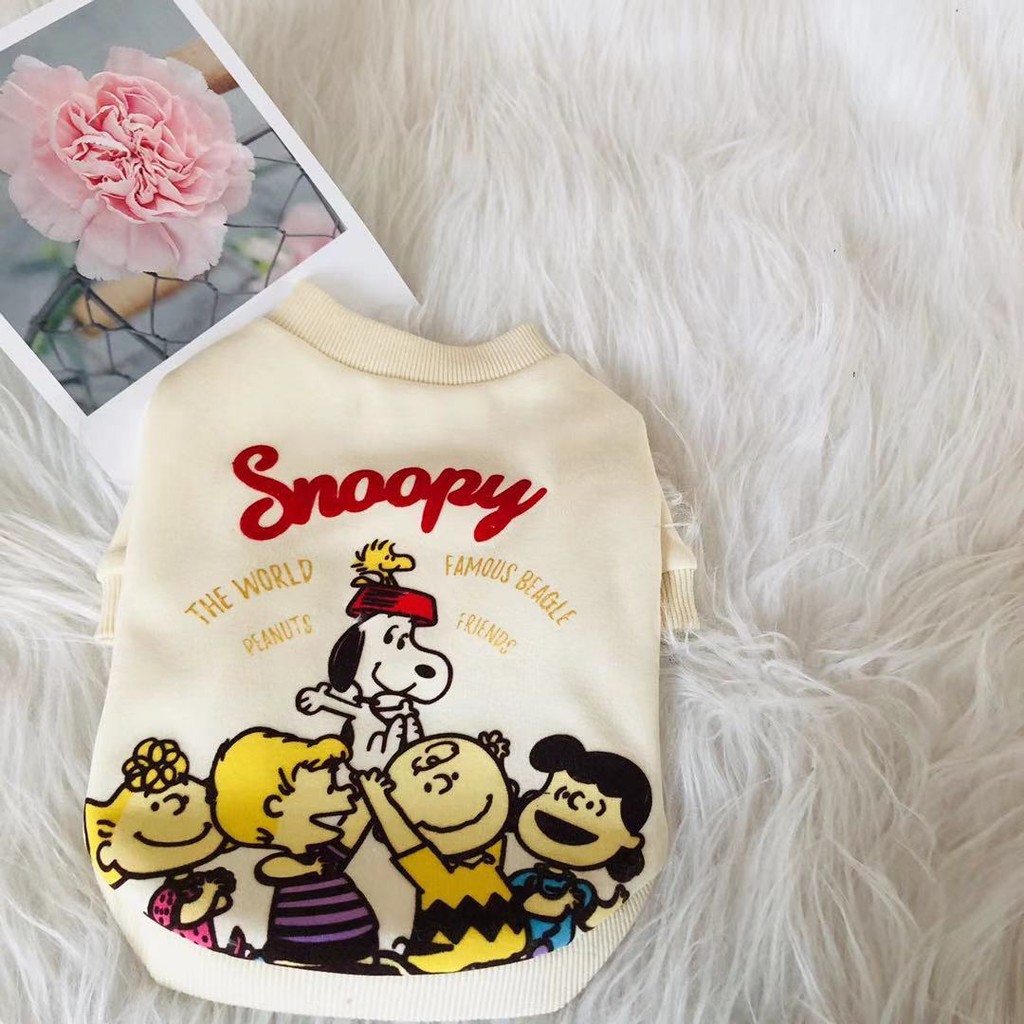 เสื้อสเวตเตอร์สัตว์เลี้ยง Snoopy Fleece | เสื้อกั๊กกันความร้อนฤดูใบไม้ร่วงฤดูหนาว | สุนัขขนาดเล็ก แมว สุนัข เสื้อผ้า เท็ดดี้ บิชอน ฟาดู เหมาะสําหรับ
