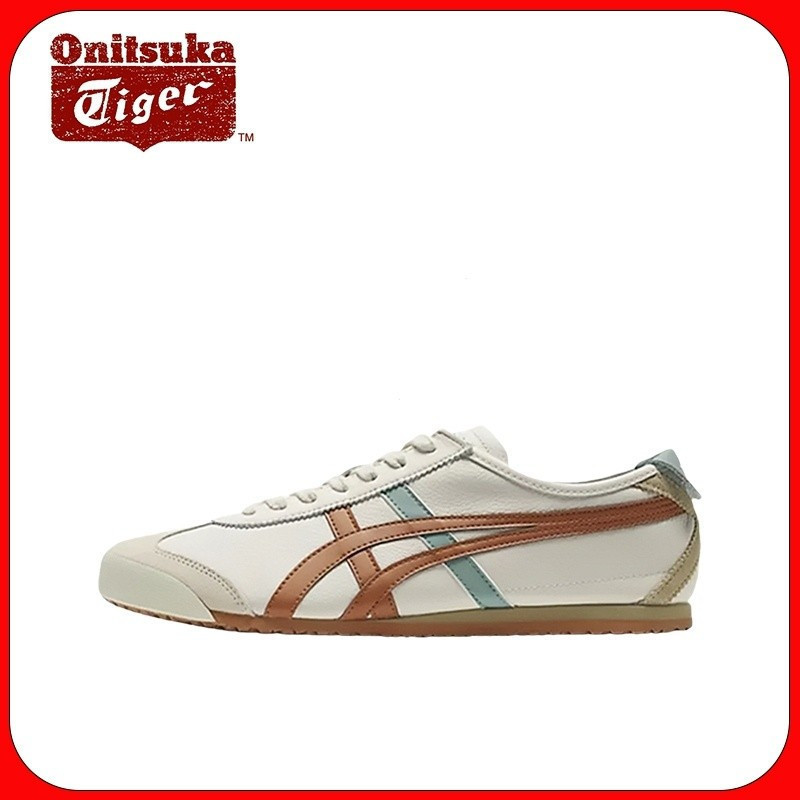 2025 Onitsuka MEXICO 66 ผู้ชายผู้หญิงรองเท้าลําลอง 1183A201-116 Unisex Beige สีส้ม B7UQ