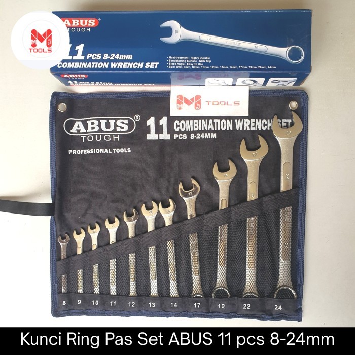 ชุดประแจรวม ABUS 11 ชิ้น 8-24 มม. - ชุดประแจรวม ABUS - ชุดประแจแหวน ABUS