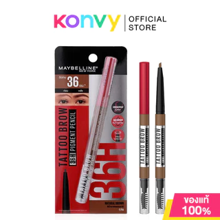 Maybelline New York Tattoo Brow Up To 36h Pigment Brow Pencil 0.25g เมย์เบลลีน นิวยอร์ก ดินสอเขียนคิ้ว.