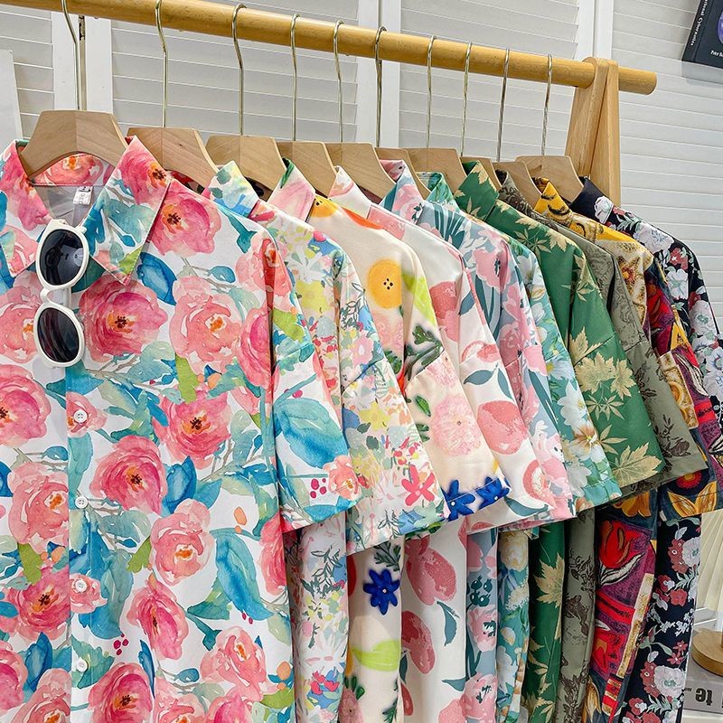 เสื้อฮาวายลายดอกไม้แขนสั้น ทรงหลวม สำหรับผู้หญิง thumbnail 4