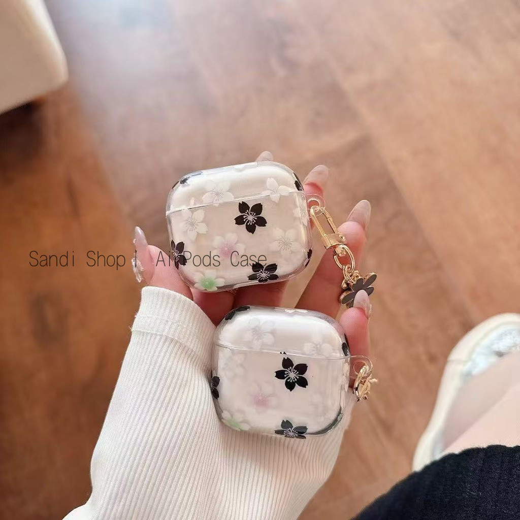 โปร่งใสglitterดอกไม้airpods 4 สําหรับAirPods 1/2/3/Pro/Pro2 กรณีTPU Soft Appleชุดหูฟังบลูทูธไร้สายAnti drop AirPods 3GenกรณีAirPods Pro2 กรณี ราคา ถูกที่สุด ดีลบีเคเค แกลเลอรีภาพที่ 3