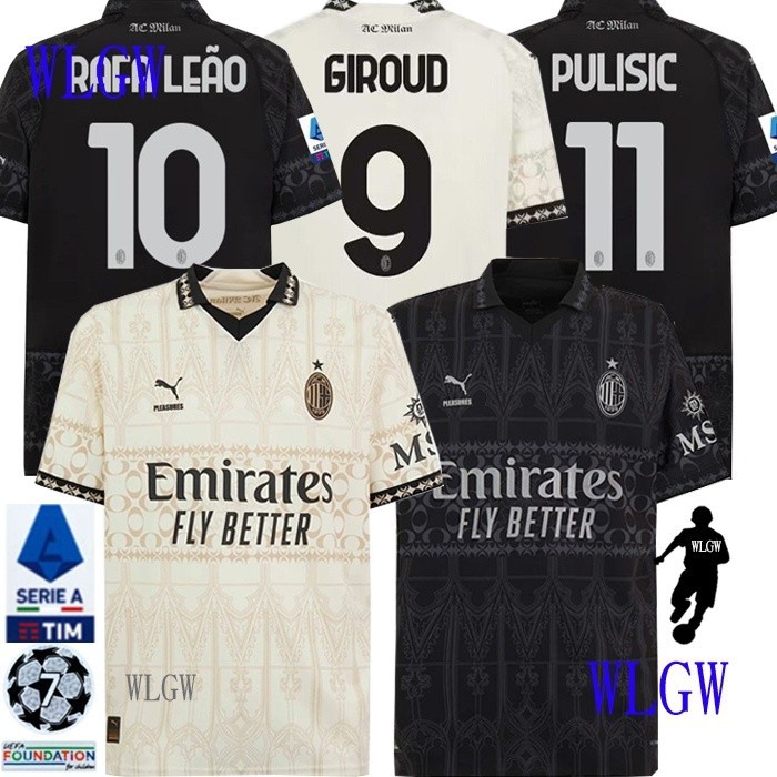【Wlgw】เสื้อฟุตบอล 2024-2025 AC Milan Jersey สําหรับผู้ชาย