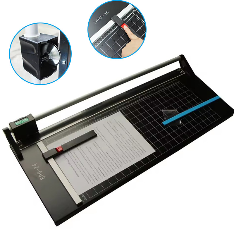 แท่นตัดกระดาษลูกกลิ้ง Rotary Cutter 24Inch(61cm) เครื่องตัดกระดาษ Manual Precision Rotary Paper Trim