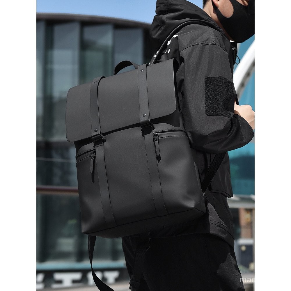 Backpack Men's and Women's Leather Large Capacity Computer Backpack Men's Casual Trendy High School Student Commuter Travel Schoolbag