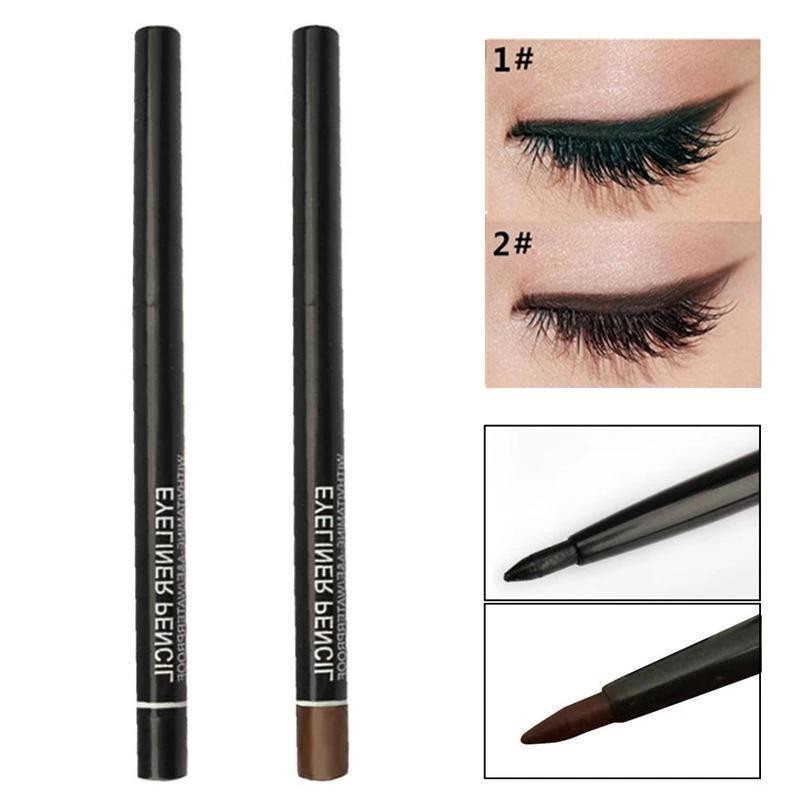 1pc สีดําสีน ้ ําตาลธรรมชาติ Eye Liner Make Up อายไลเนอร ์ ดินสอกันน ้ ํายาวนาน Eyebrow Beauty ปากกาเครื ่ องสําอาง