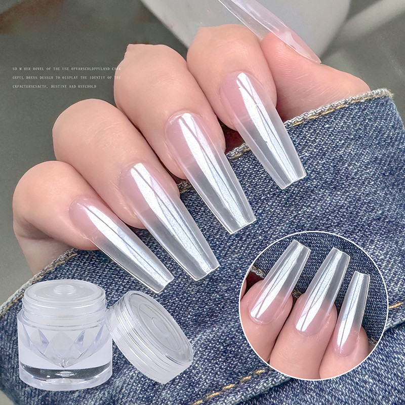 Moonlight ผงกลิตเตอร์โฮโลแกรม สีเมทัลลิก สีเงิน สําหรับตกแต่งเล็บ