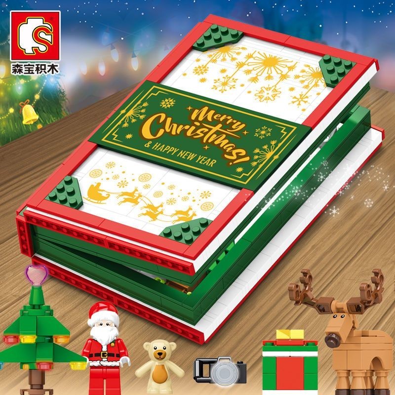 เข้ากันได้กับ Lego Christmas Building Blocks หนังสือประกอบ Building Blocks