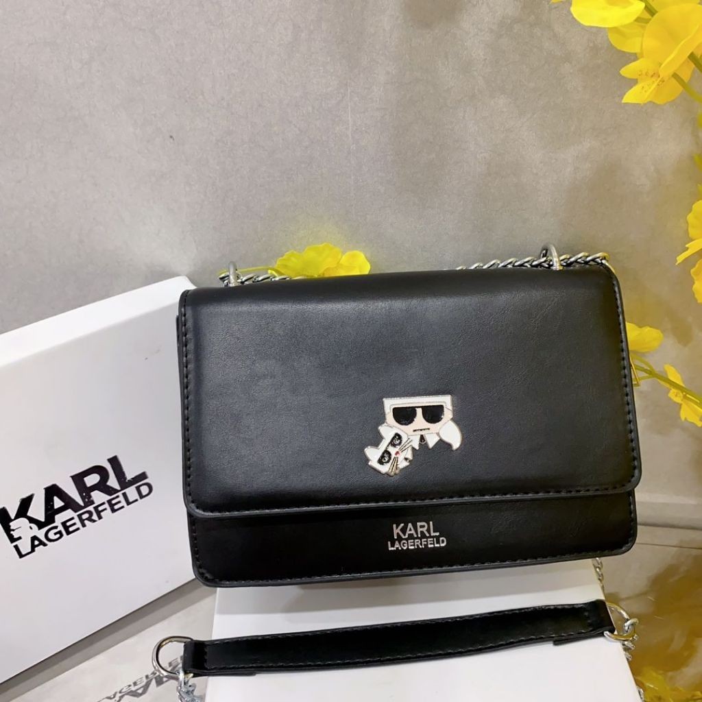 กระเป๋าสะพายไหล่ Karl Lagerfeld ทรงเมสเซนเจอร์ เข้ากับทุกการแต่งกาย แฟชั่นสําหรับสตรี 2024