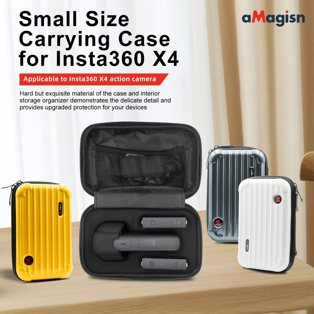 Amagisn อุปกรณ์เสริมกล้องแอคชั่น เคสแข็ง ขนาดเล็ก สําหรับ Insta360 X4 X4