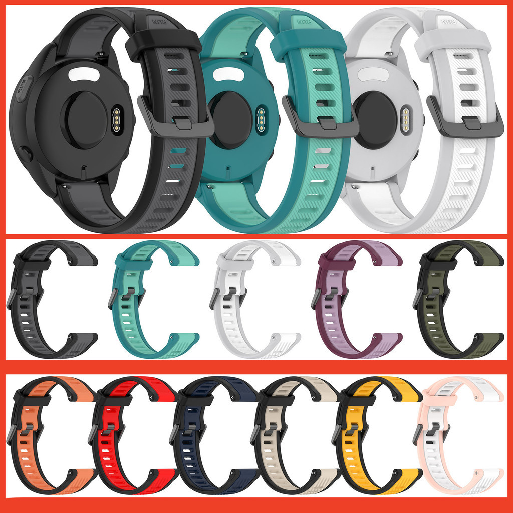 สายนาฬิกาข้อมือซิลิโคน 18 20 22 มม. แบบเปลี่ยน สําหรับสมาร์ทวอทช์ Garmin venu 3 3S 2 2S SQ 2 Music venu 2 Plus