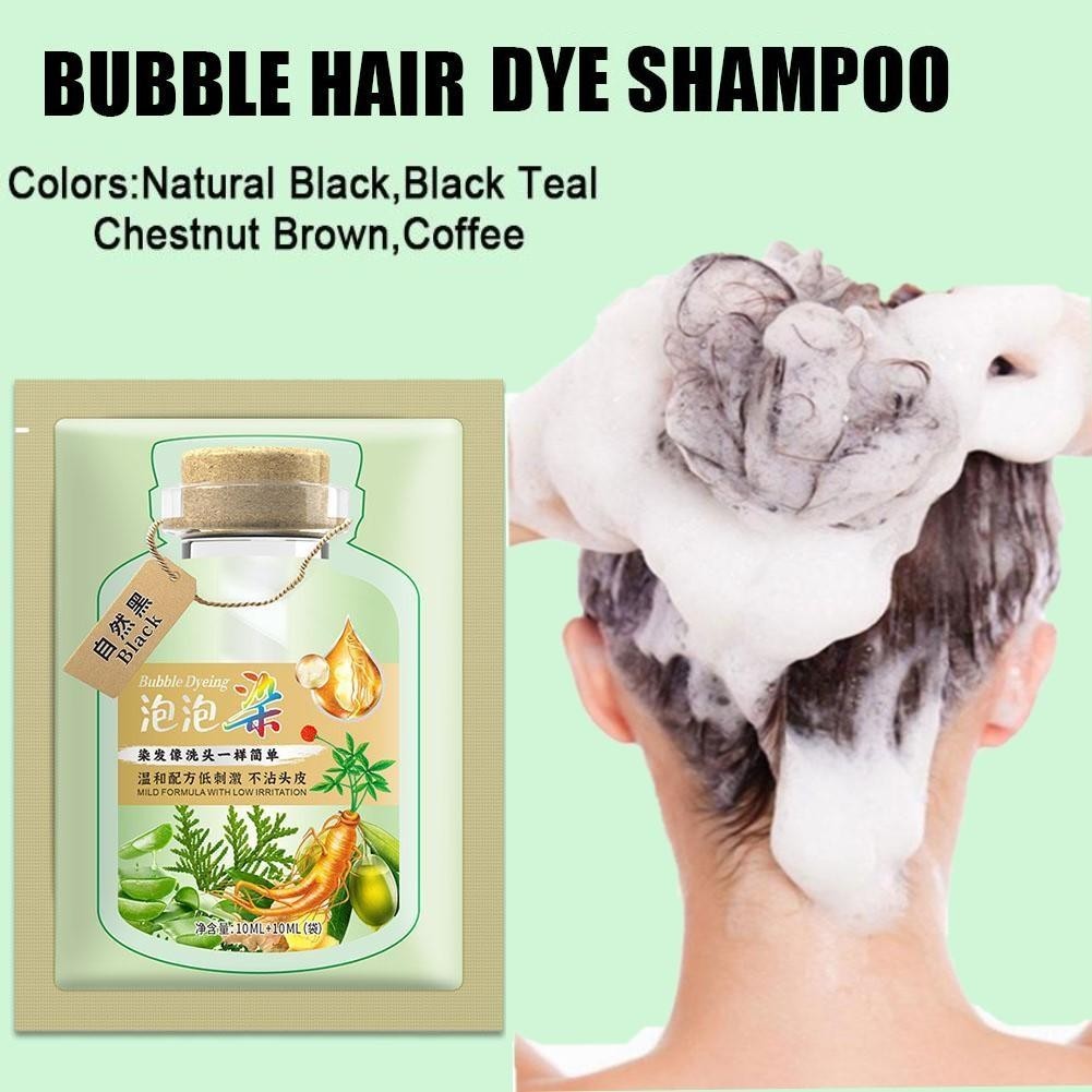 10pcs/box สารสกัดจากพืช Bubble Hair Dye ธรรมชาติไม ่ และสีผมไม ่ หนังศีรษะผม Harm ครีม R1X3