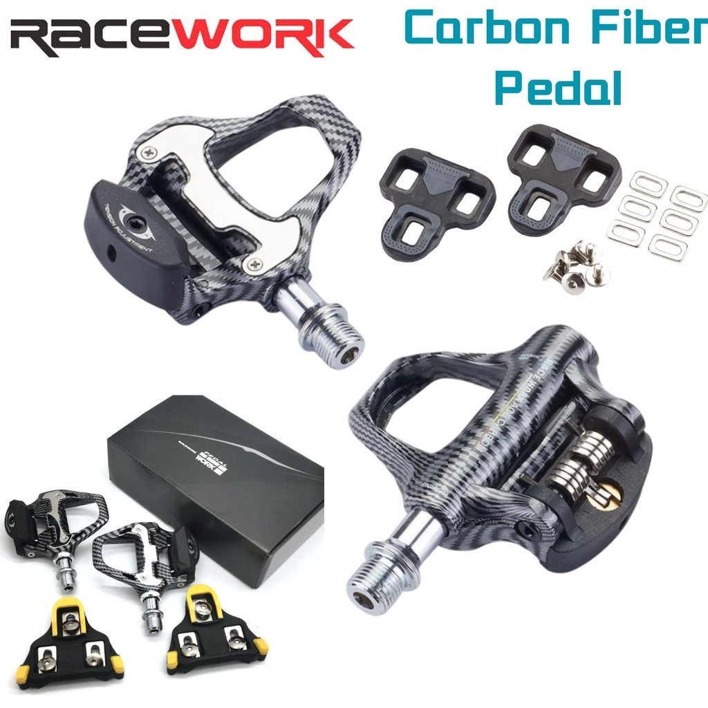 Racework Light คาร ์ บอนไฟเบอร ์ จักรยานเหยียบเหมาะสําหรับShimano/lookKeo Self-locking Professionalจักรยานเหยียบคุณภาพสูง