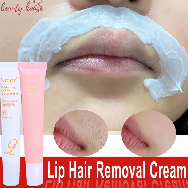 ครีมกําจัดขนริมฝีปาก - Body Hair Growth Inhibitor - Soothing Repair - Gel Epilation Skin Care Kit - ครีมกําจัดขนไม ่ เจ ็ บปวด - อุปกรณ ์ ความงามกําจัดหนวด