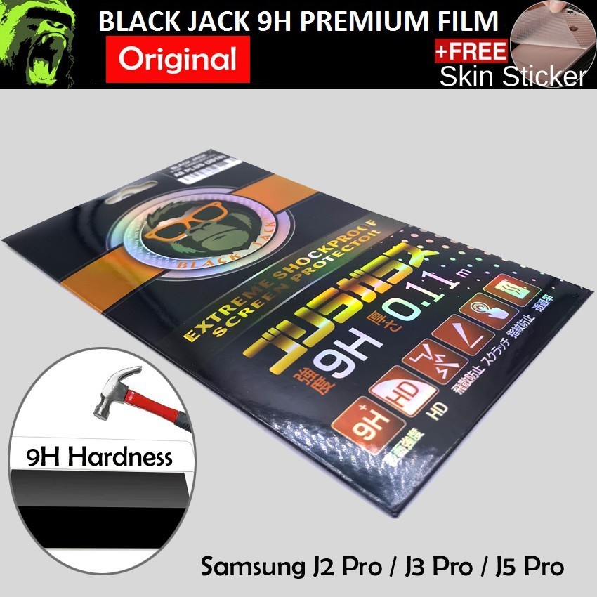 Samsung J2 Pro / J3 Pro / J5 Pro - Black Jack 9H Premium Film Screen Protector