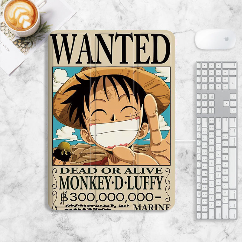 One Piece Luffy เคส ipad air 4 5 gen 7 8 9 10 เคส ipad mini 4 5 6 เคสพร ้ อมช ่ องเสียบปากกา ipad pro 11 12.9 นิ ้ ว 2022 ฝาครอบ