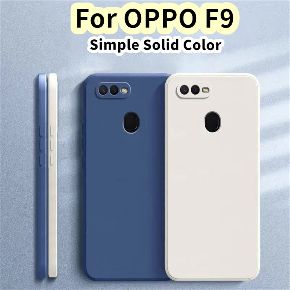 【Case Home 】 สําหรับ OPPO F9 Silicone Full Cover Case Stain Resistance Case Cover