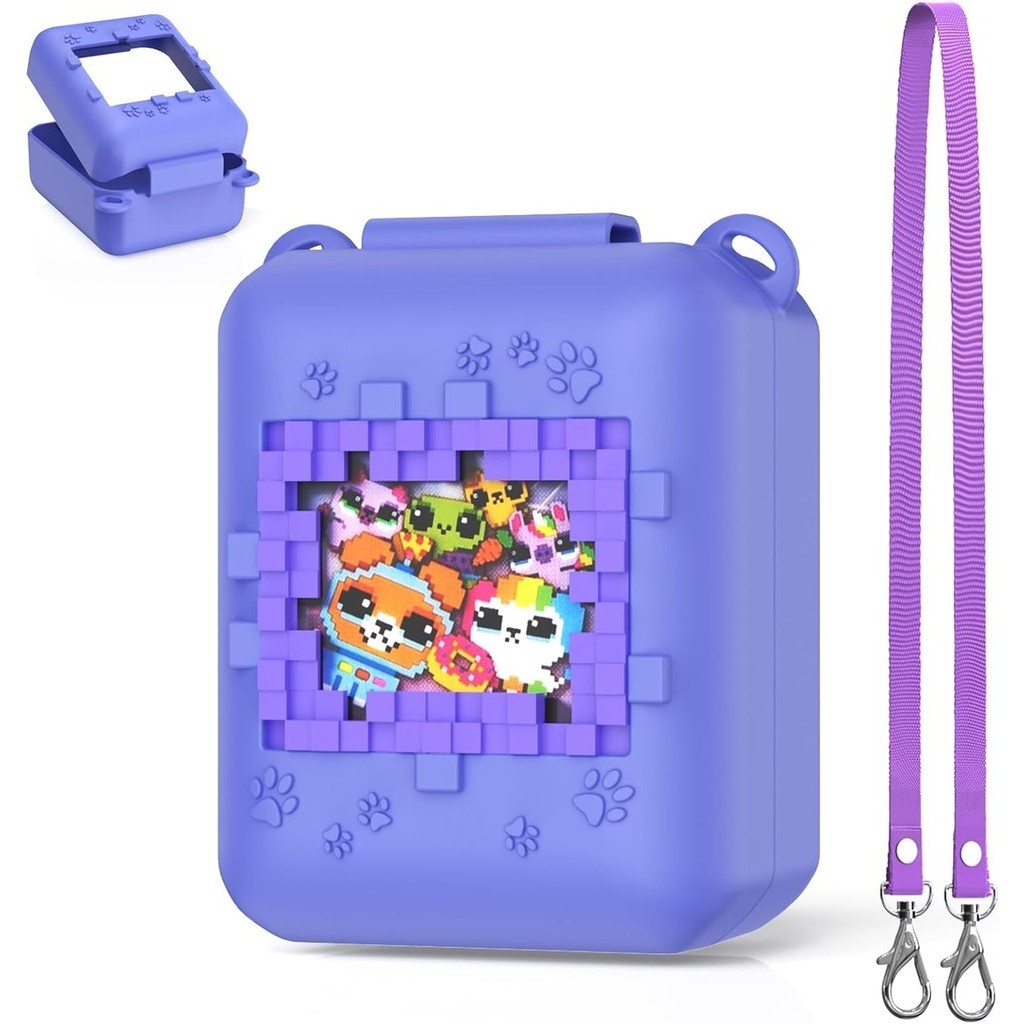 เคสซิลิโคนสําหรับ Bitzee Interactive Toy Digital Pet and Case, with Shoulder and Hand Strap, Protective Skin Sleeve for Bitzee Virtual Electronic Pets Accessories