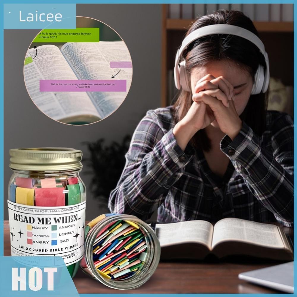 [Laiicee.th ] Bible Verse Jar Graditude Jar 60 Cards Blessings Jar Best Christian Bible Gifts
