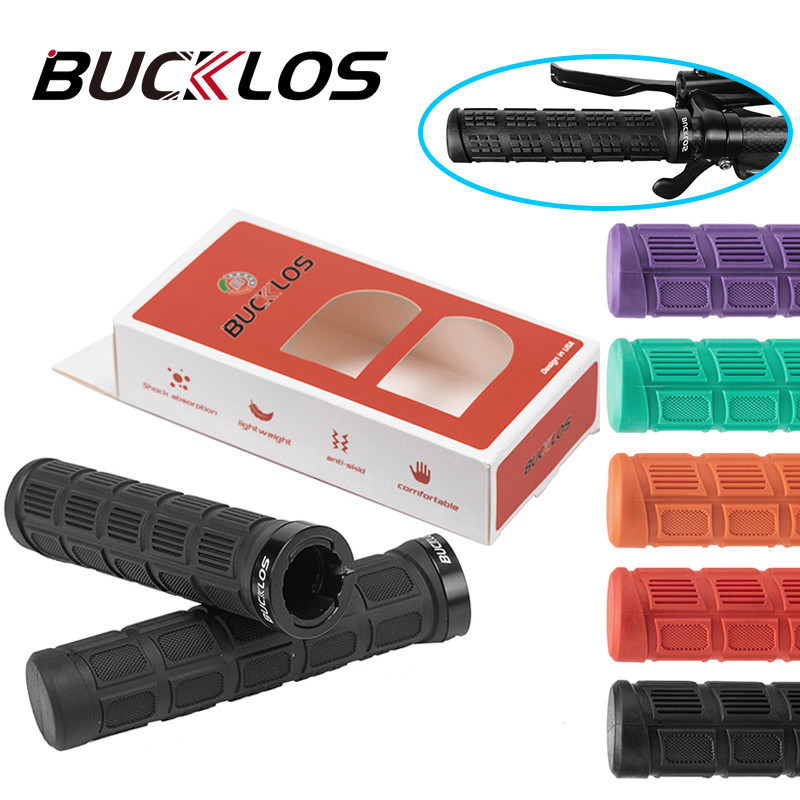 Bucklos ปอกแฮนด์ล็อคเสือภูเขา ปลอกแฮนด์ยางกันลื่นที่จับ MTB ฝาครอบป้องกัน อุปกรณ์เสริมจักรยาน