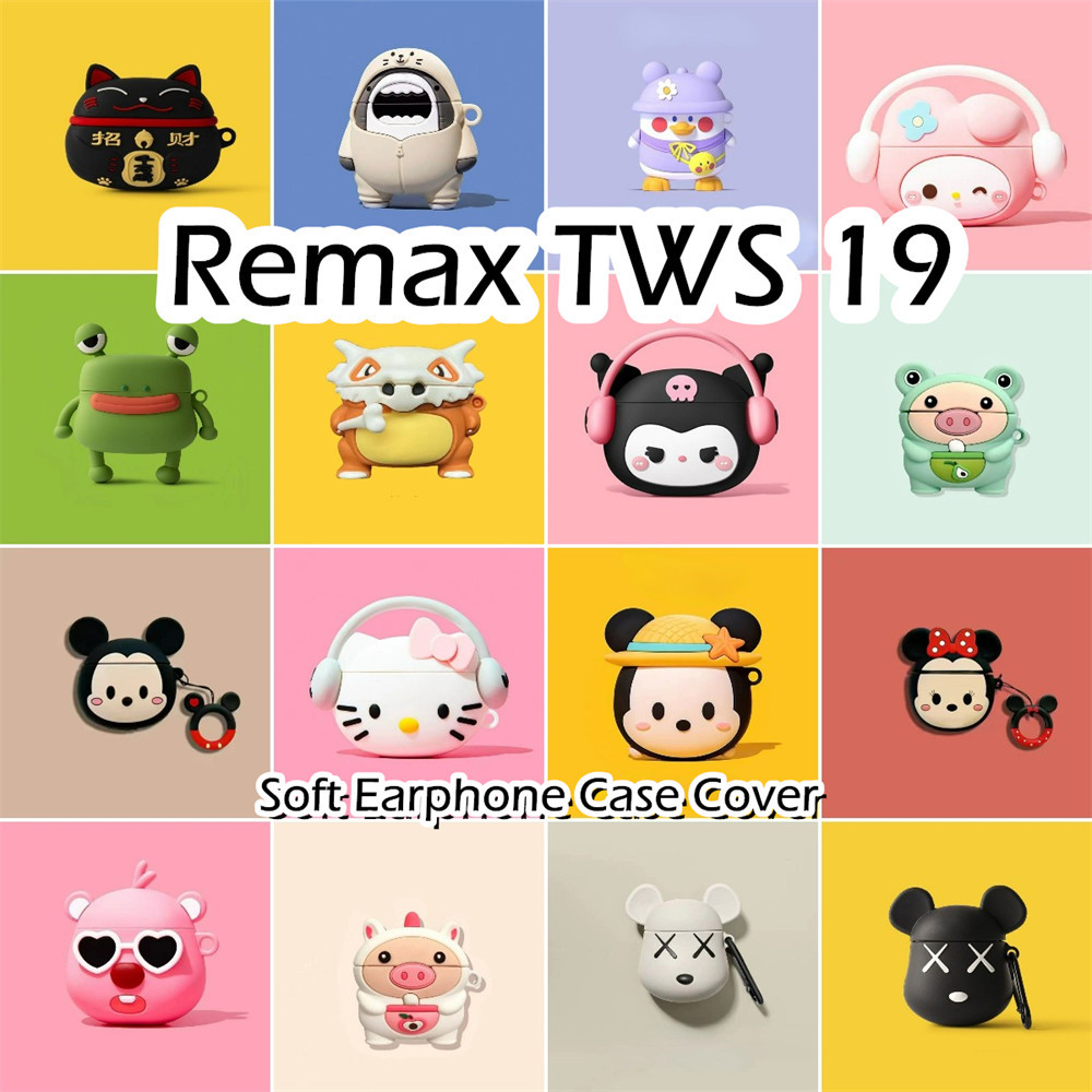พร้อมส่ง! นําไปใช้กับ Remax TWS 19 เคส Case เคสหูฟัง การ์ตูนน้ําเย็น ซิลิโคนนุ่ม เคส เคสหูฟัง